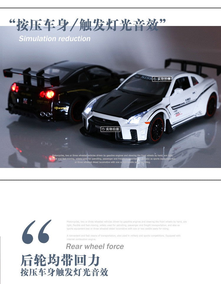 1:32 Nissan GTR R35 Racing Alloy Model Car Diecast Metal Toy Vehicle Model Collection Miniature Car Simulation Boy Birthday Gift
