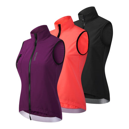 WOSAWE Women's Cycling Jacket Windbreaker Windproof Bike Vest Running Riding MTB Road Bike Tops