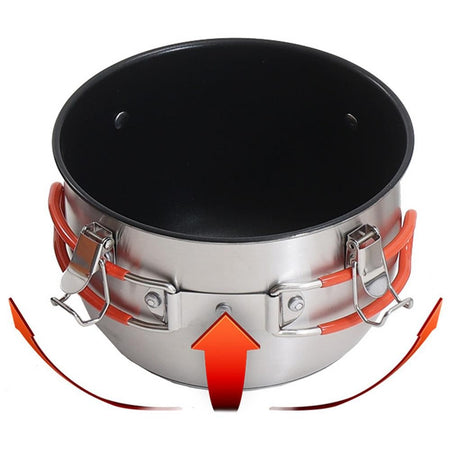 Portable Camping Pressure Cooker Stove Top Pressure Cooker Portable Outdoor Cookware Stove Cooking Pot For Electric Heaters
