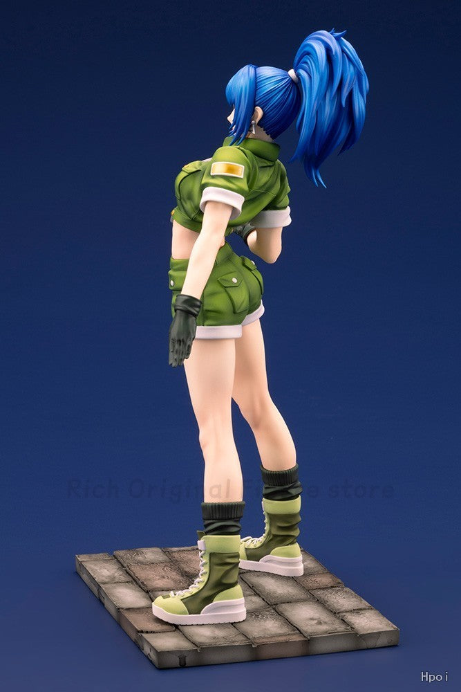 ?In Stcgk?Original Kotobukiya SNK Beauty Girl Series THE KING OF FIGHTERS '97 Leona Heidern Model Toy Statue
