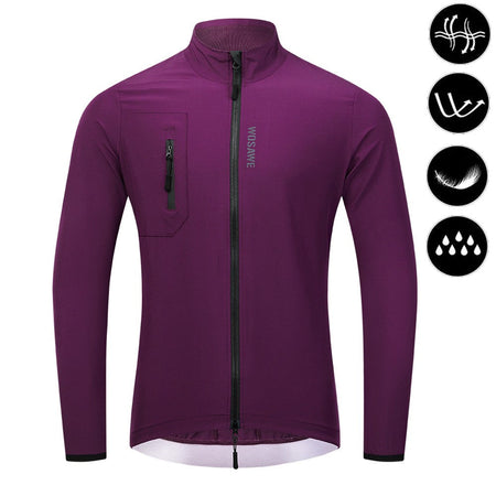 WOSAWE Mens Cycling Windproof Jacket Ultralight Windbreaker MTB Road Bike Vest Water Resistant Long Jersey with 2 way YKK zipper