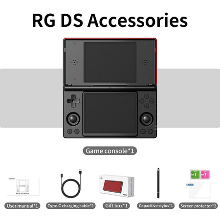 Anbernic RG DS Video Game Console Dual 4.0” IPS Screen Android 14 Support Dual Application On Split Screens & Hall  PSP Gifts