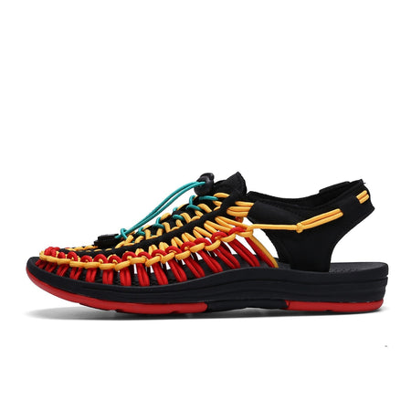 2024 New Arrival Summer Men's Shoes Breathable Beach Loafers Hand Woven Roman Sandals High Quality Men's Comfortable Flats