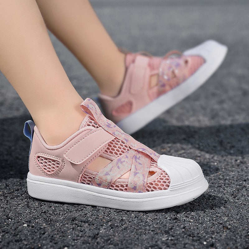 Summer Breathable Kids Sandals Boy and Girl Fashion Sneakers Lightweight Non Slip Walking Shoes Comfortable Sport Shoes