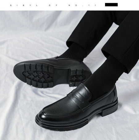 Men's Dress Shoes Retro Casual Business Leather Shoes Men Office Loafers Formal Social Brogues Wedding Leather Shoes For Men