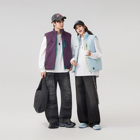 Couple Outdoor Fishing Casual Windproof Breathable Warm Vest Soft and Comfortable Winter Cold Proof Breathable Cotton Clothing