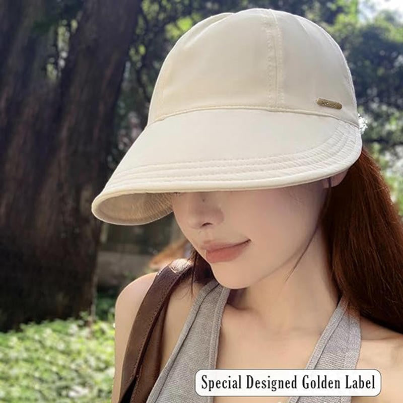 Summer Ladies Wide Brim Fisherman Hat Girls Foldable Portable Sun Hat Ladies Simple Adjustable Sun Protection Outdoor Hat
