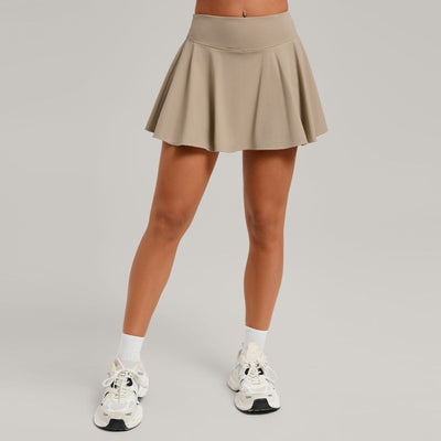 Women's Sports High Waisted Short Skirt Comfortable Breathable Belt Safety Pants and Pocket Tennis Workout Yoga Golf Mini Skirt
