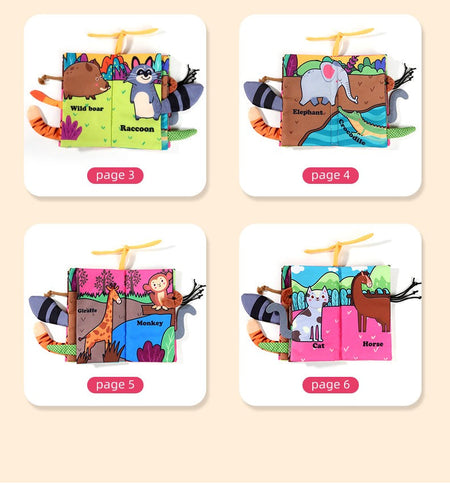 Baby Cloth Book Baby Toys 0-3 Year Old Infant Early Education Toys 6 Pages Cloth Book