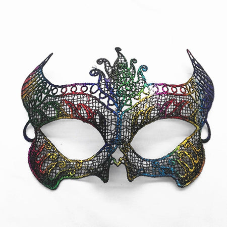 Women Sexy Hollow Lace Masquerade Gold Black Face Mask Princess Party Cosplay Prom Props Costume Nightclub Queen Eye Mask Exotic
