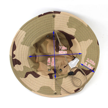 Fashion Men And Women Outdoor Camping Sport Travel Camouflage Fisherman Sunscreen Hat Foldable Wide Brim Soft Hat