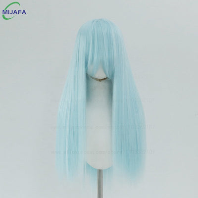 Very High Quality 400g 48 Colors 24Inch 60cm Long Straight Cosplay Wig With Bangs Heat Resistant Hair Anime Wigs + Wig Cap