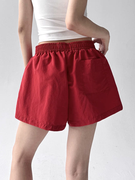 American Sle Spicy Girl ort Pants Women's Summer New Embroidered Heart Sport Yoga Slimming Tee-Quarter Length Hot Pants