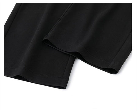 Black Straight Pants for Men's Summer Wide Leg Pants Casual Harajuku Student Pants High Street Trousers Gray Cool Sweatpants