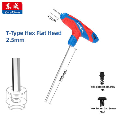 T-Handle Hex key allen wrench falt Ball/Flat head metric 2/2.5/3/4/5/6/8/10mm Home Auto Bike Repair Hand Tool Screwdriver