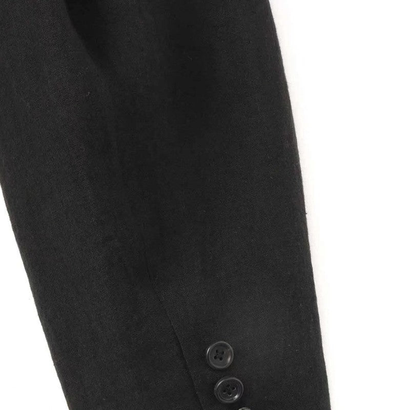 WVGA Spring Autumn New Man Tide Yamamoto Trendy Linen Blazer Niche Chic Casual Turn-Down Collar Long Sleeve Suit Coat Ins W13673