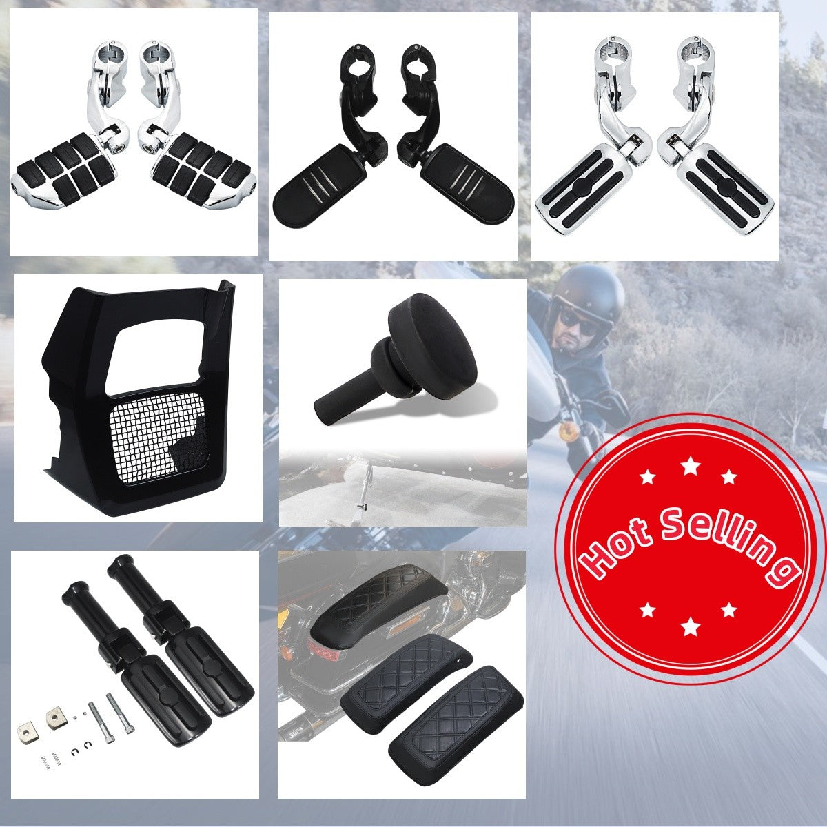 Motorcycle Fairing Front Spoilers Radiator Chin Cover For Harley Road King Electra Street Glide FLHR FLTRX 17-2025 Glossy Black