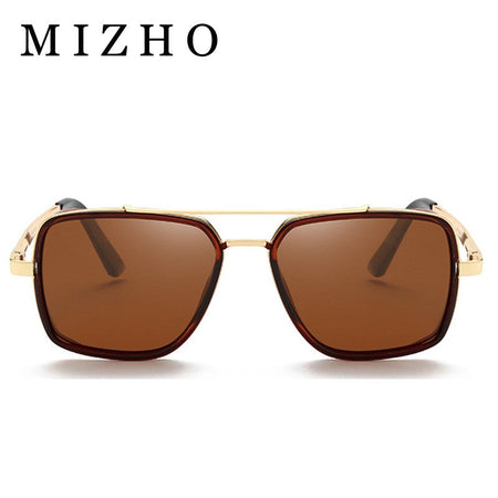 MIZHO Brand Tony Stark Iron Man Sunglasses For Men Driving Fashion COOL High Quality Driving Polarized Sun Glasses UV Protection