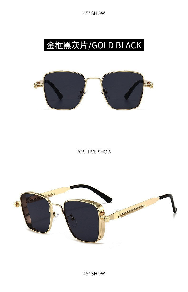 2025 Polarized Sunglasses Men High End Handsome Driving Special Anti UV High Quality Metal Punk Fashion Trends Sunglasses
