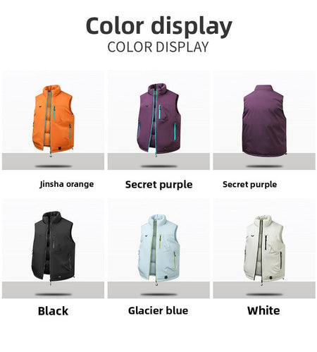 Couple Outdoor Fishing Casual Windproof Breathable Warm Vest Soft and Comfortable Winter Cold Proof Breathable Cotton Clothing