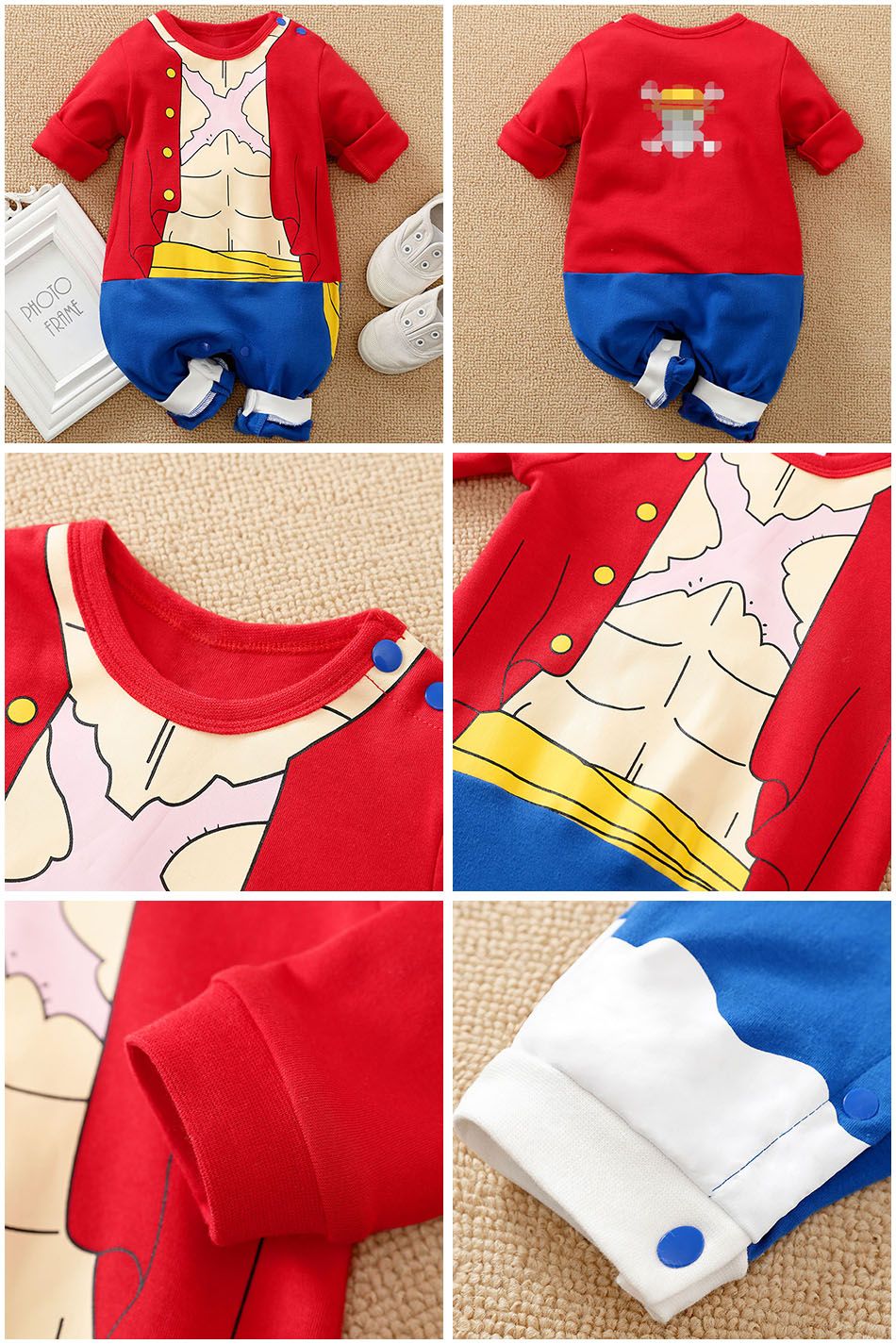 Newborn Costume Baby Anime Romper Boy Kakashi Akatsuki Chopper Zoro Vegeta Cosplay Clothes Infant Jumpsuit Clothes 0-18 Months