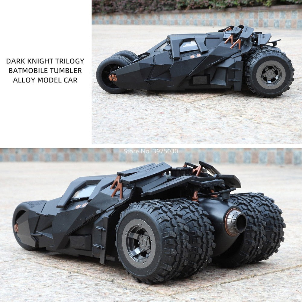 1:24 Scale Batmobile Miniature Models Toys Cars Spray Version with Alloy Diecast Light Sound Vehicles Toy for Child Adult Gifts