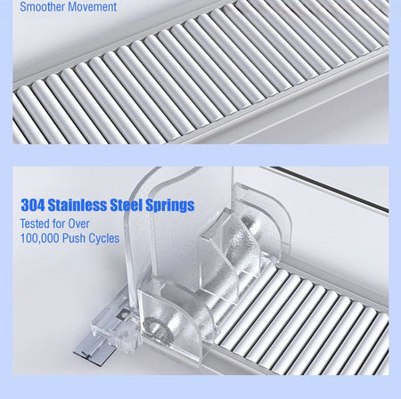 1-5pcs Automatic Beverage Pusher Supermarket Freezer Home Refrigerator Self-Sliding Track Organizer Cans Bottles Cola Drinks