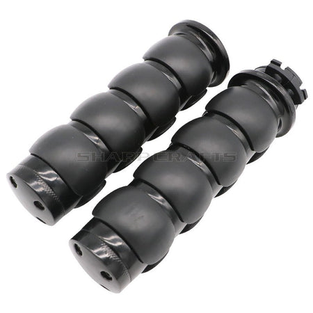1" 25mm & 7/8'' 22mm Billet Rubber Flame Spike Hand Grips For Harley Honda Kawasaki Suzuki Yamaha  Bikes Cruiser Chopper Custom