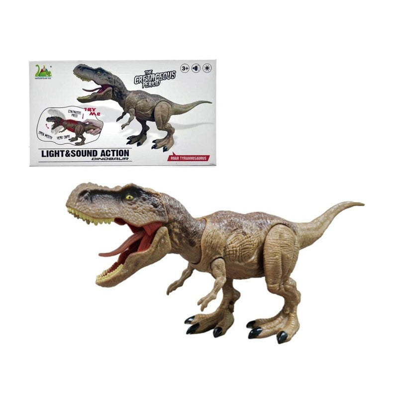 New Jurassic Period Realistic Dinosaur Model Electric Walking Sound Effect Light Up Roaring Tyrannosaurus Boys Dinosaur Gifts