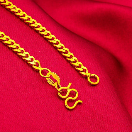 9999 24K heart-shaped necklace, ethnic style luxury hollow pendant, women's gold necklace pendant, gold jewelry jewelry