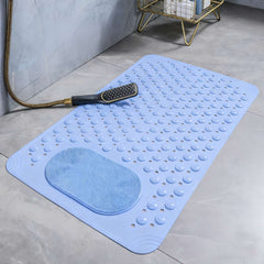 Anti-slip Shower Stall Mat Shower Room Mats with Suction Cup Non-slip Bath Rug Foot Massage Shower Carpet for Home Bathroom