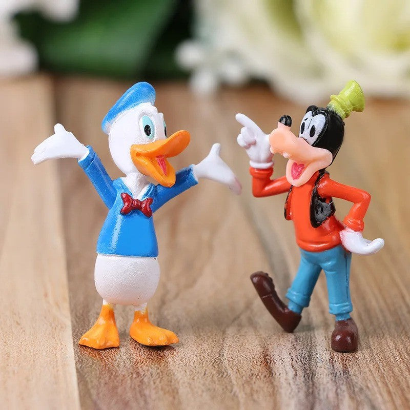 6pcs/set Disney Mickey Mouse Action Figures Minnie Donald Duck PVC Cake Ornaments Collection Decoration Children Toys Gifts