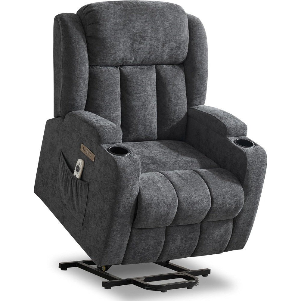 Power Lift Recliner Chair for Elderly with Massage and Heat, Recliner Chairs for Adults, Upgraded Fabric Reclining Sofa Chair wi