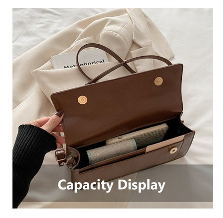 High Quality PU Leather Handbag Purse Women's Bag Solid Color Shoulder Crossbody Bags Lady Messenger Small Tote for Women Girls