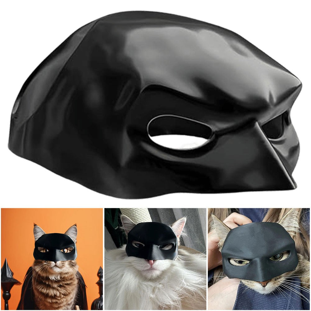 New Black Bat Cat Avenger Mask Cat Mask Avenger Mask Matte Cute Bat Mask Cool Superhero Pet Cat Dog Toy Halloween Atmosphere Pro