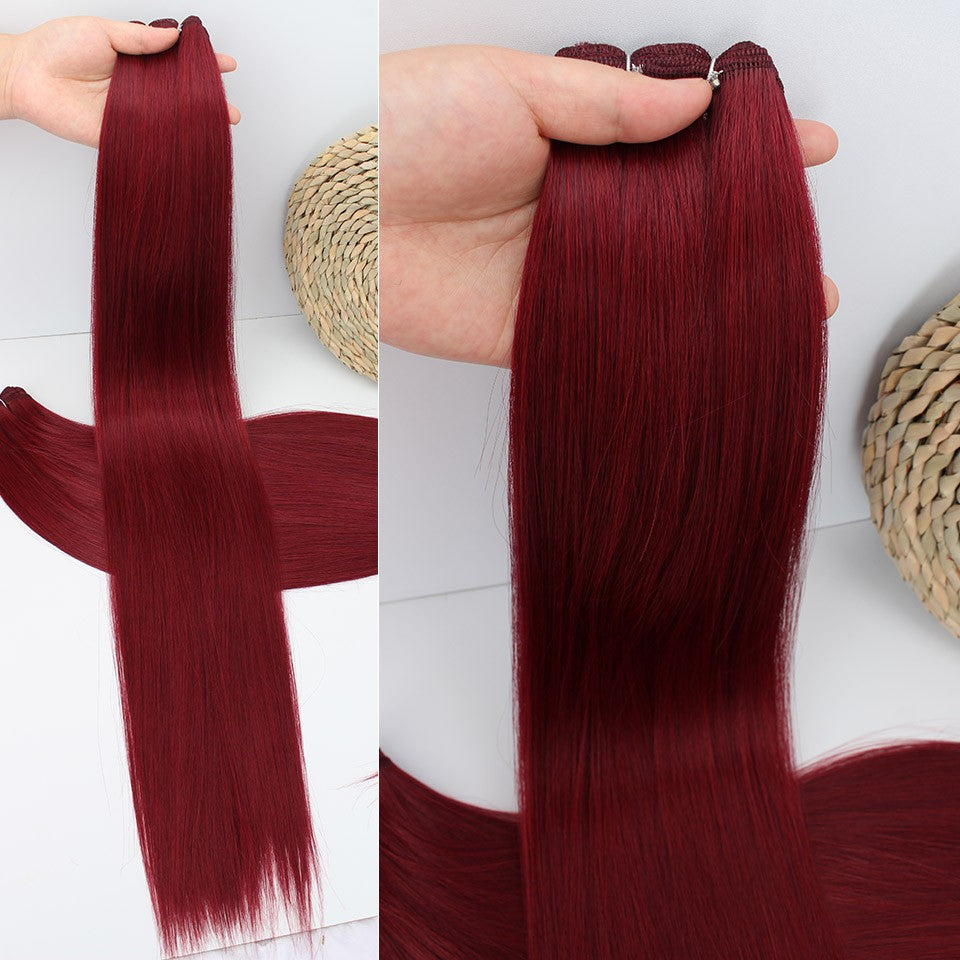 Russia Straight Hair Weave Bundles 65cm 200G Fiber Synthetic Hair Extensions Bio Protein Heat Resistant Ponytail Cosplay Hair