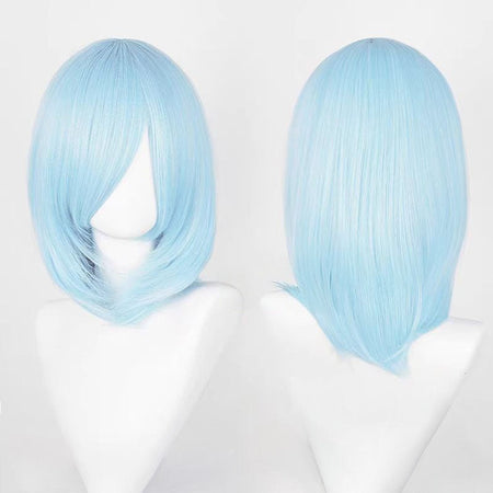 Cosplay Wigs Multicolor 16 Inch Short Straight Men's Wig Synthetic Heat Resistant Wigs for Anime Cosplay Halloween Party Use