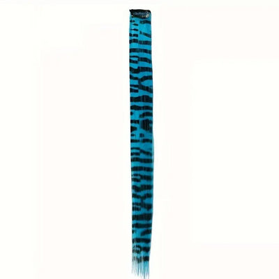 LUPU Synthetic Feather Hair Extension Colorful Fake Hair Clip In One Piece Hairpiece For Women Cosplay Party Y2K Style