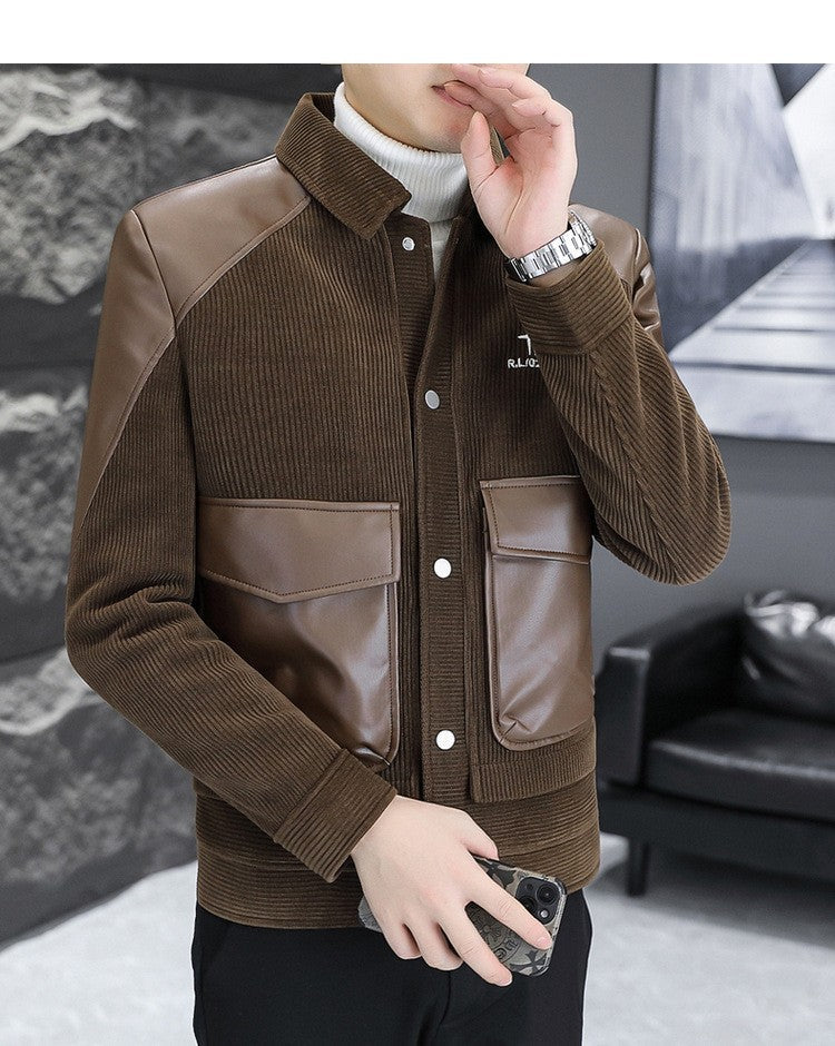 Korean Winter Jacket for Men Thickened and Warm Wool Blends Jacket Casual Business Streetwear Overcoat Social Men Clothing 2023