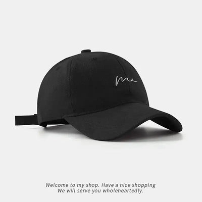 Retro Retro Embroidered Baseball Hat New Big Headed Duck Tongue Hat Letter Fashion Sunshade Hat Women's Adjustable Sports Hat