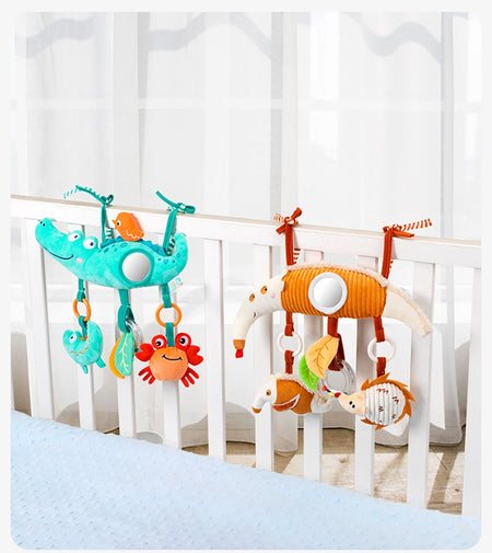 Baby Baby Stroller Arch Toys Car Seat Activity Hanging Toy Infant Soft Plush with Sound Wind Chimes Dolls for Babie Newborn Gift