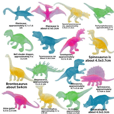 10-100PC Mini Glow-in-the-Dark Dinosaurs for Birthday Party Baby Shower Celebration Carnival Party Favors Gift Bag Filler Prizes
