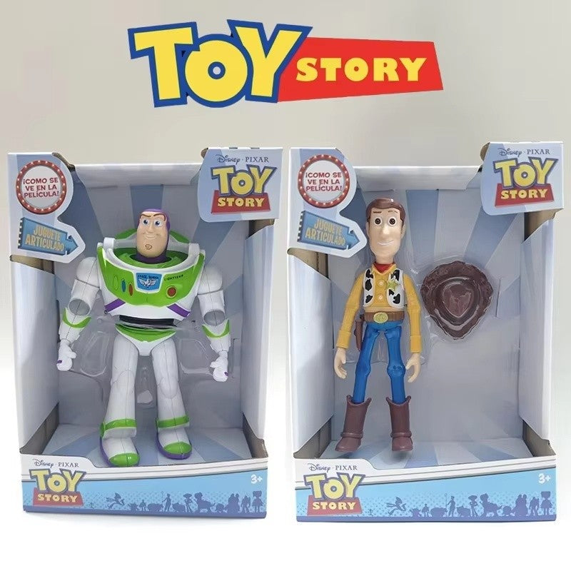 Woody Buzz Lightyear Cute Action Figures Pixar Toy Story Anime Cartoon Model Doll Collection Children Kids Xmas Gift