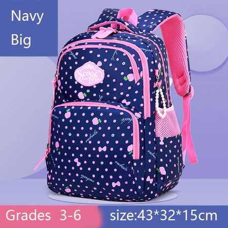 Orthopedic Primary Kid Backpack School Bags for Girls Fruit Flower Color Grades 1-3-6 Children's Backpack Teen Rucksack Mochila