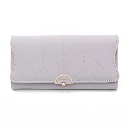 PU Fashion Long Women's Wallet Fashion Buckle New Handbag Large Capacity Fresh Wallet Wallet