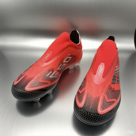 With-out Lace Mens Soccer Shoes SLIP-ON Turf Soccer Cleats for Kids Sneakers TF/FG Training Football Boots Chuteira Campo