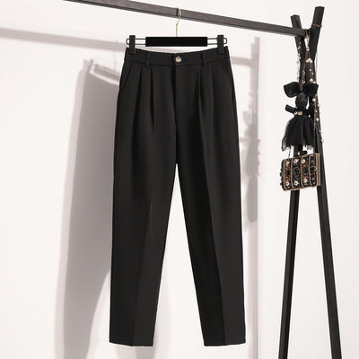 Plus Size Pants Woman 2025 Autumn Winter New Arrival High Waist Suit Pants High Quality Korean Style Straight Trousers