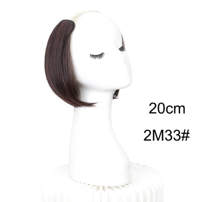 20/30cm Synthetic Short Straight Internal Buckle V-shaped Half Head 4Clips Hair Extension Invisible  Hairpiece for Women 2026