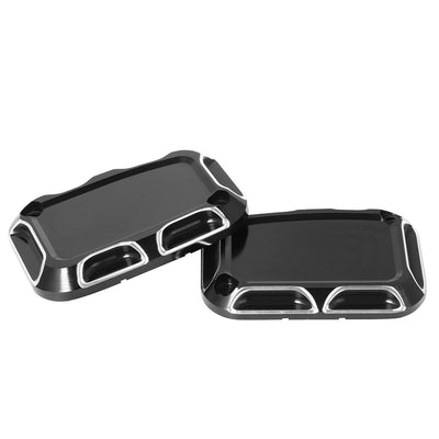 Motorcycle CNC Brake Reservoir Master Cylinder Cover F&R For Harley Touring Road King Street Electra Glide Ultra V-Rod Night Rod