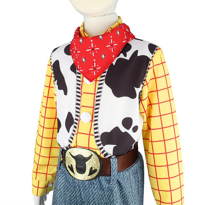 Cosplay Story Woody Costume Sets Cowboy Christmas Dress Unisex Sheriff's Halloween Carnival Dress Up Party Toy Stage Performance